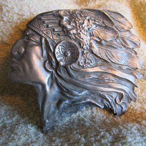 Vintage Indian Head Belt Buckle